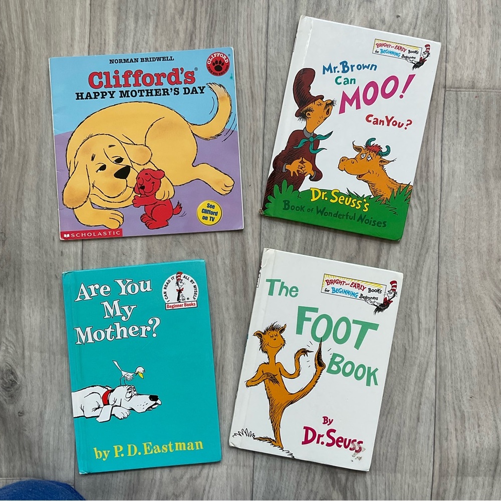 Lot of 4 Dr Seuss, Clifford Book. Mother’s Day